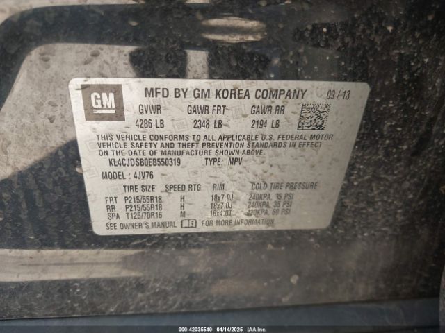 KL4CJDSB0EB550319 Buick Encore Premium