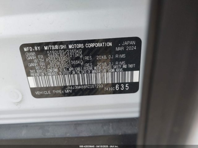 JA4J3WA88RZ057293 Mitsubishi Outlander