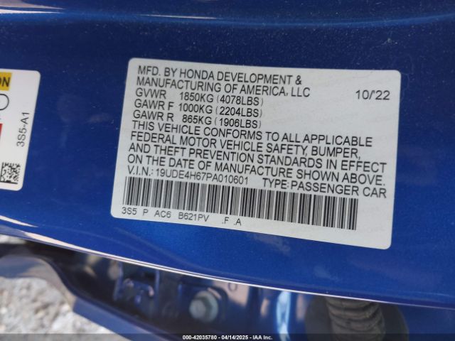 19UDE4H67PA010601 Acura Integra A-spec Technology