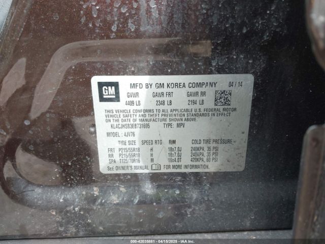 KL4CJHSB3EB731695 Buick Encore Premium