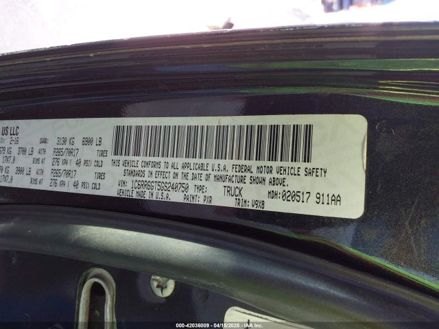 1C6RR6GT5GS240750 RAM 1500 Slt