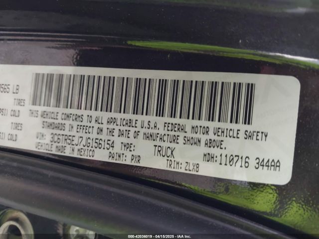 3C6TR5EJ7JG156154 RAM 2500