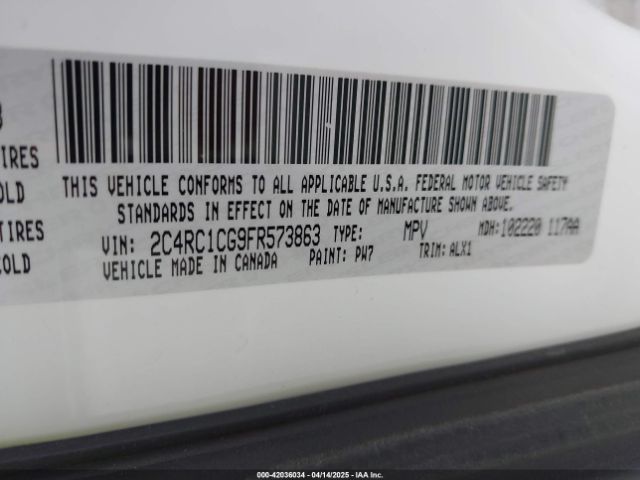 2C4RC1CG9FR573863 Chrysler Town & Country Touring-l