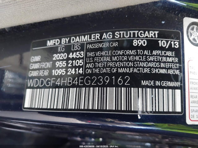 Mercedes-Benz 2014 2014 WDDGF4HB4EG239162 Image 9