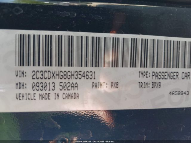 2C3CDXHG8GH354631 Dodge Charger Sxt