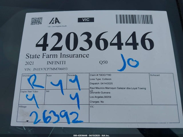 Infiniti 3.0l t 2021 JN1EV7CP7MM706053 Image 17