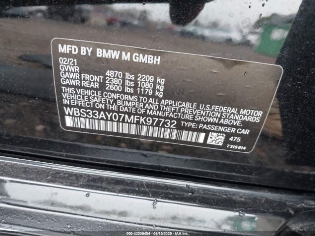 WBS33AY07MFK97732 BMW M3 Competition