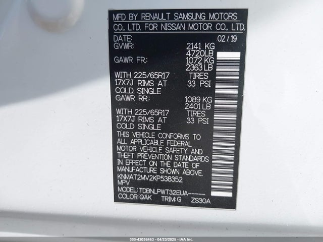 Nissan ROGUE S 2019 KNMAT2MV2KP538352 Image 9