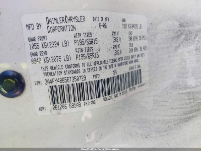 2006 CHRYSLER PT CRUISER 3A4FY48B56T350729 Photo 8