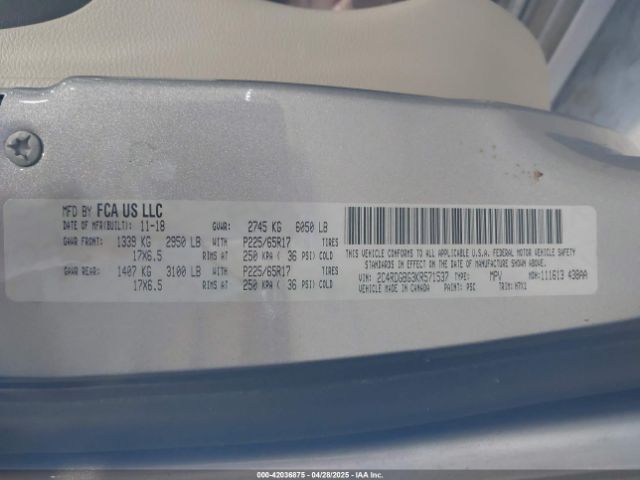 2C4RDGBG3KR571537 Dodge Grand Caravan Se