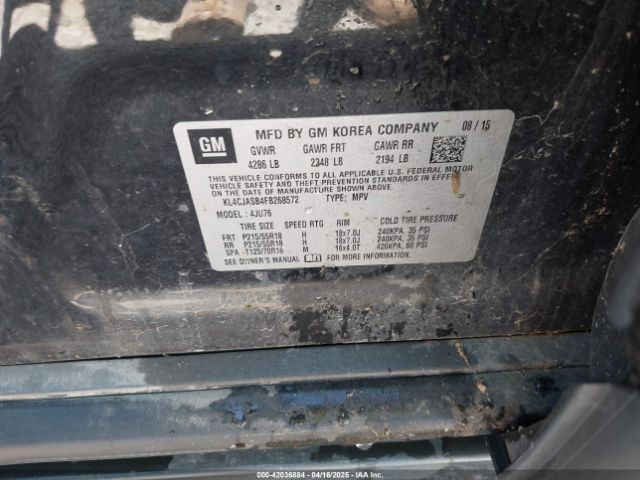 KL4CJASB4FB268572 Buick Encore