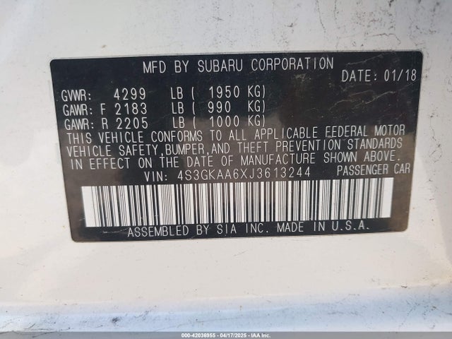 4S3GKAA6XJ3613244 Subaru Impreza 2.0i