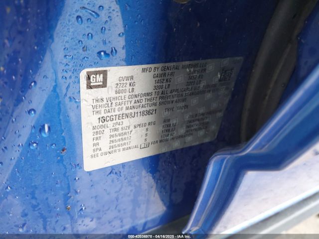 1GCGTEEN8J1183621 Chevrolet Colorado Zr2