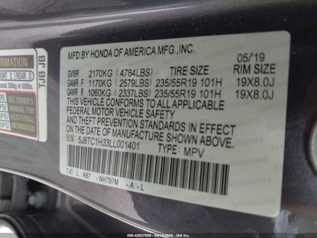 5J8TC1H33LL001401 Acura Rdx Standard