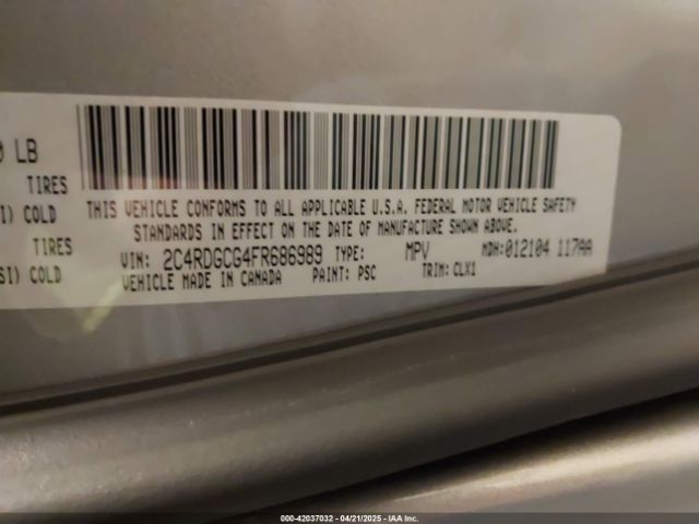 2C4RDGCG4FR686989 Dodge Grand Caravan Sxt Plus