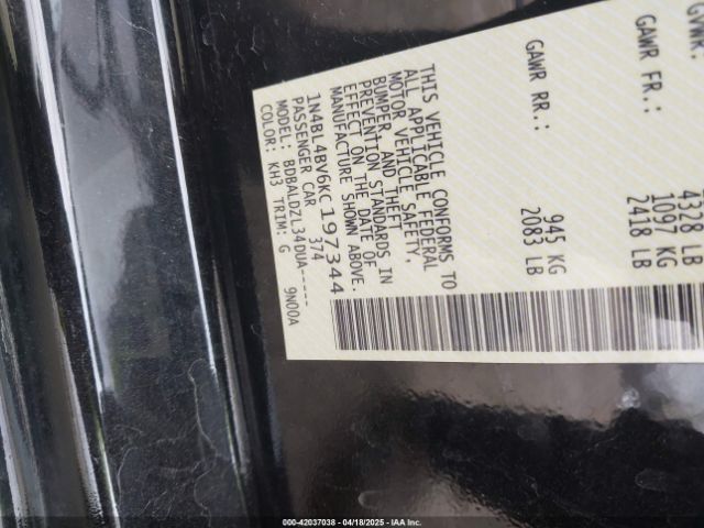 2019 NISSAN ALTIMA 1N4BL4BV6KC197344 Photo 8