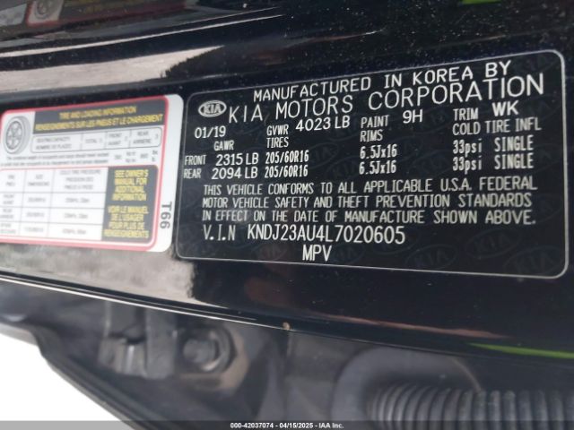 KNDJ23AU4L7020605 KIA SOUL LX