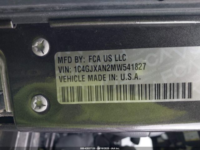 2021 JEEP WRANGLER 1C4GJXAN2MW541827 Photo 8