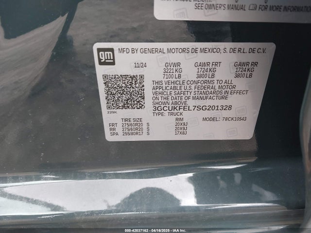 3GCUKFEL7SG201328 Chevrolet l87