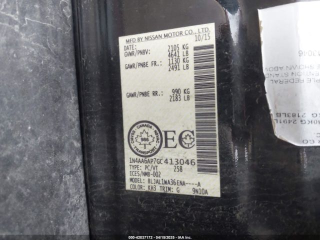 1N4AA6AP7GC413046 Nissan Maxima