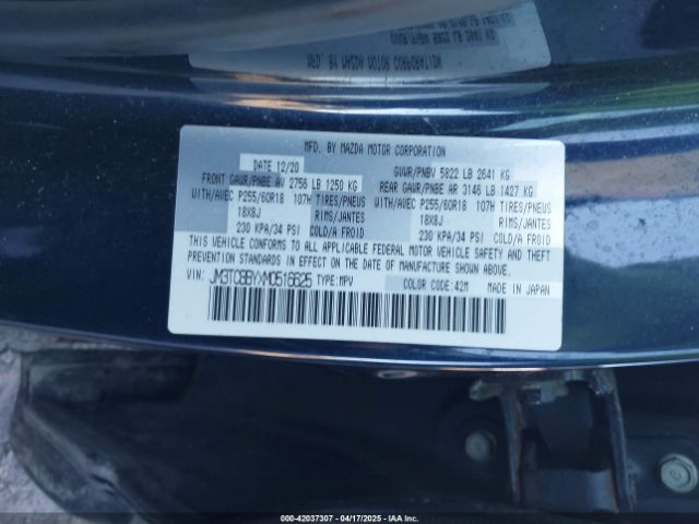 JM3TCBBYXM0516625 Mazda CX-9 SPORT