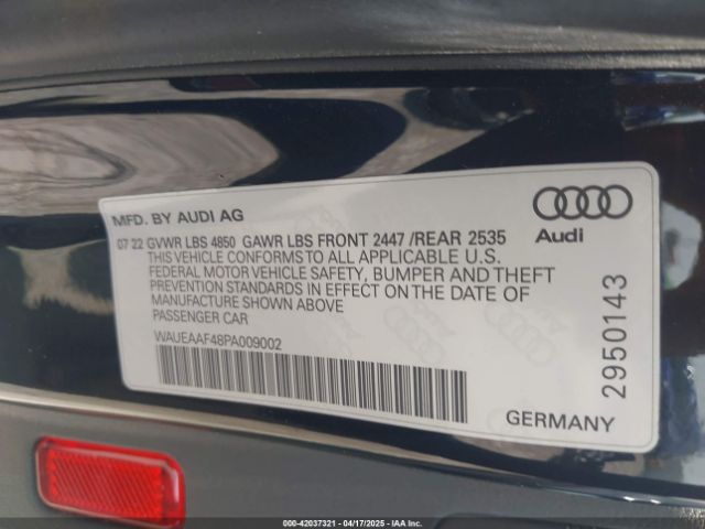 2023 AUDI A4 WAUEAAF48PA009002 Photo 8