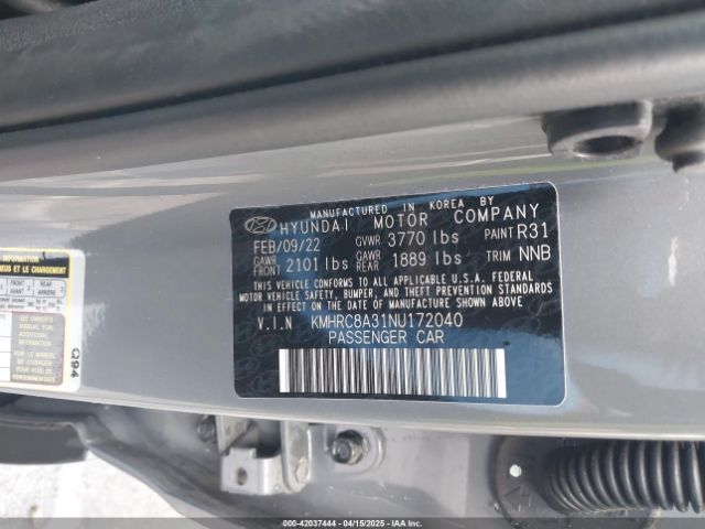 KMHRC8A31NU172040 Hyundai Venue Limited