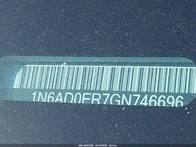 1N6AD0ER7GN746696 Nissan Frontier Sv