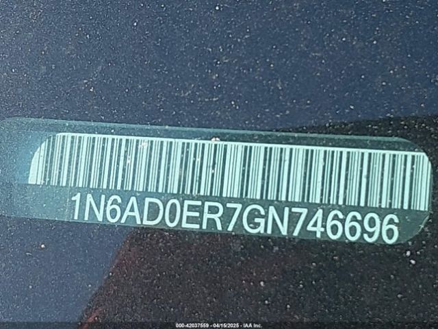 1N6AD0ER7GN746696 Nissan Frontier Sv