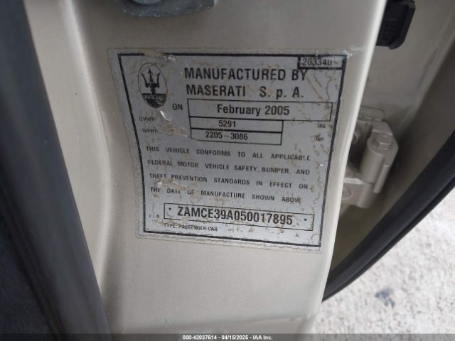 2005 MASERATI QUATTROPORTE ZAMCE39A050017895 Photo 8