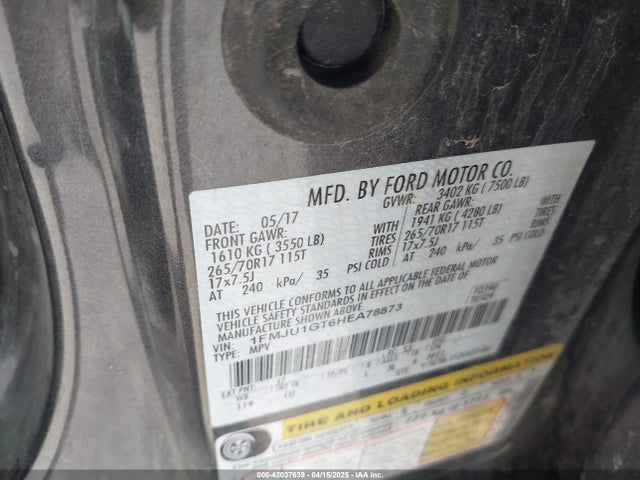 1FMJU1GT6HEA78873 Ford Expedition Xl