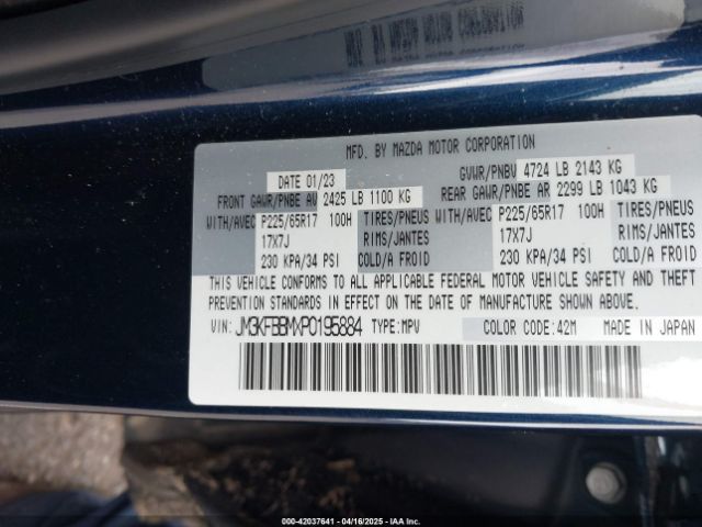 2023 MAZDA CX-5 JM3KFBBMXP0195884 Photo 8