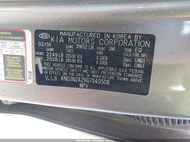 KNDJN2A29G7340508 KIA Soul