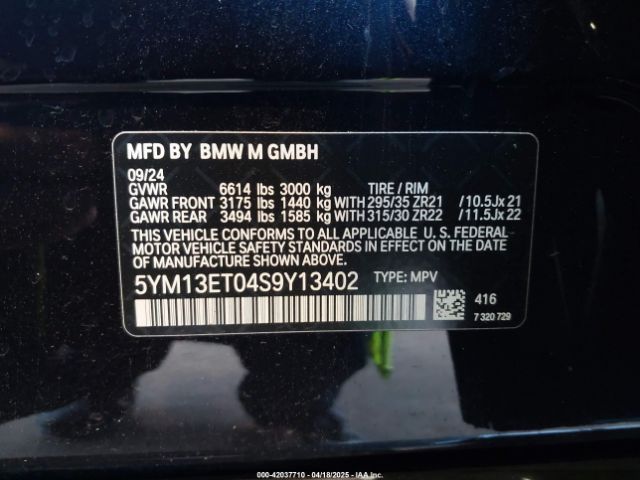 5YM13ET04S9Y13402 BMW X5 M Competition