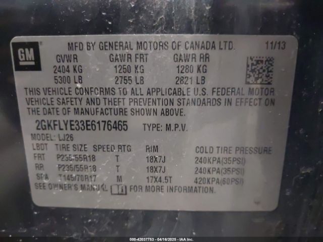 2GKFLYE33E6176465 GMC Terrain Slt-2