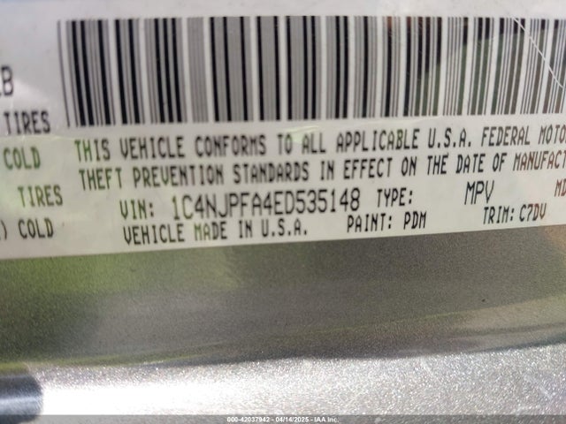 1C4NJPFA4ED535148 Jeep Patriot Latitude