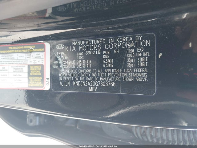 KNDJN2A20G7303766 KIA Soul