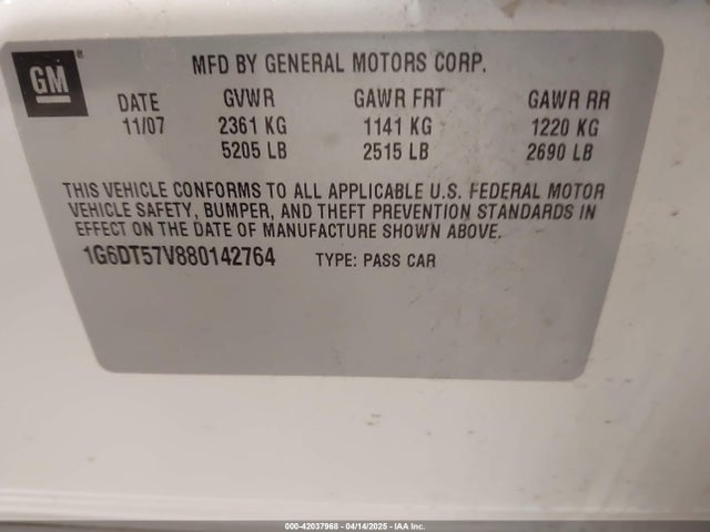 2008 CADILLAC CTS 1G6DT57V880142764 Photo 8