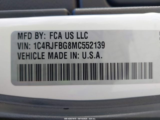 2021 JEEP GRAND CHEROKEE 1C4RJFBG8MC552139 Photo 8