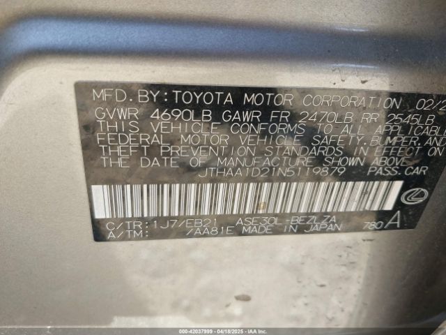 2022 LEXUS IS 300 JTHAA1D21N5119879 Photo 8