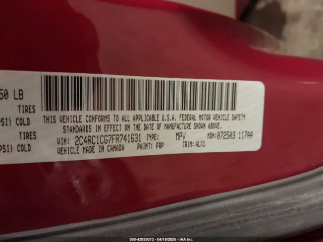 2C4RC1CG7FR741631 Chrysler Town & Country Touring-l
