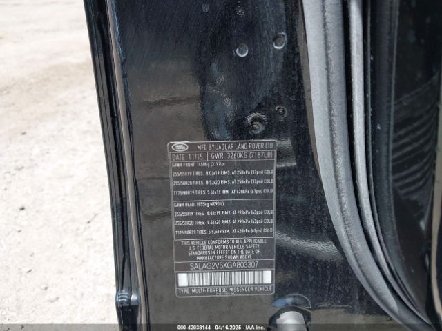 SALAG2V6XGA803307 Land Rover LR4