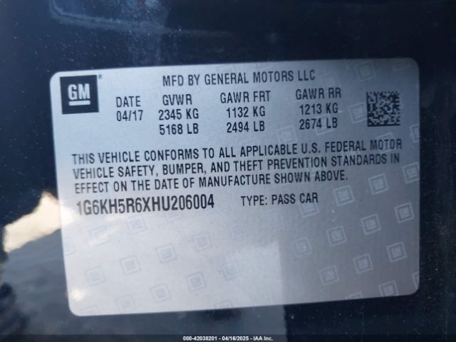2017 CADILLAC CT6 1G6KH5R6XHU206004 Photo 8