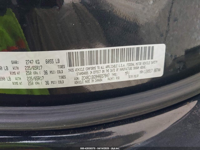 Chrysler Pacifica Touring-l 2017 2C4RC1BG9HR657847 Image 9