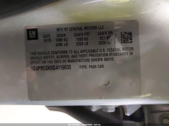 1G4PR5SK8G4119638 Buick Verano Convenience Group