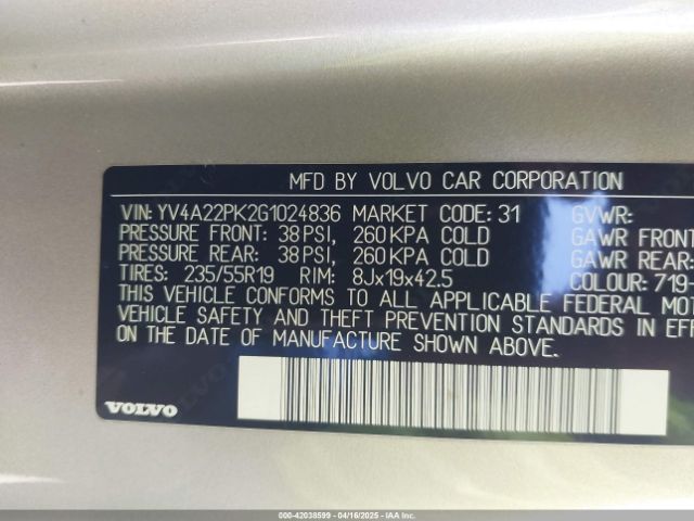 YV4A22PK2G1024836 Volvo Xc90 T6 Momentum