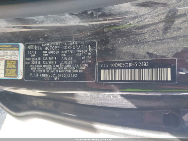 KNDMB5C11K6512492 KIA SEDONA EX