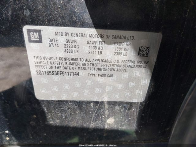 2G1165S36F9117144 Chevrolet IMPALA 2LZ