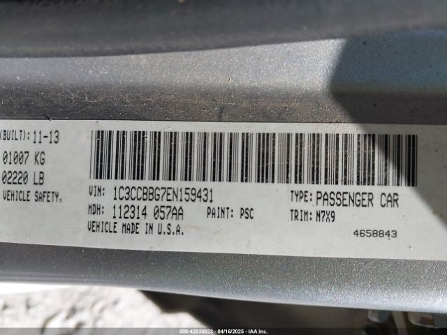 1C3CCBBG7EN159431 Chrysler 200 Touring