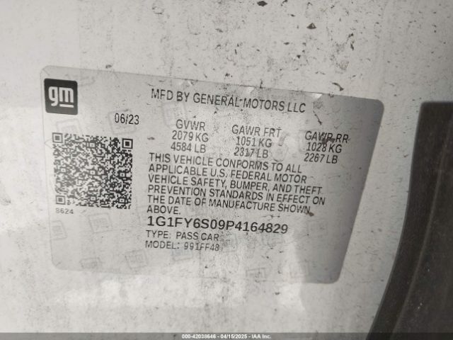 1G1FY6S09P4164829 Chevrolet Bolt Euv Fwd Lt